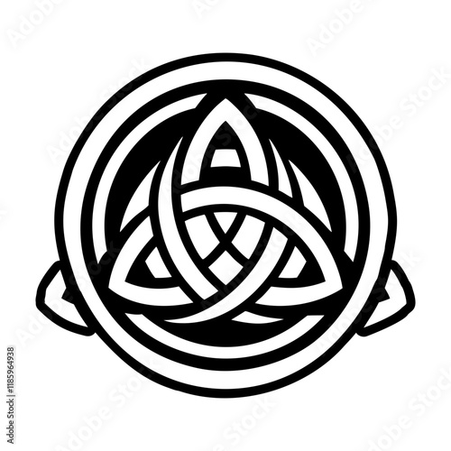 A glyph style icon of alchemy knot symbol