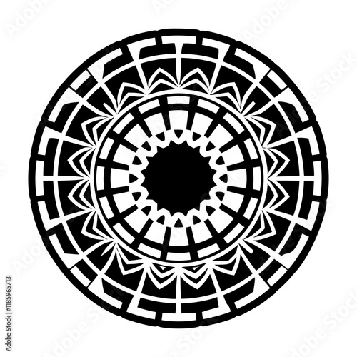 A glyph style icon of the magic circle