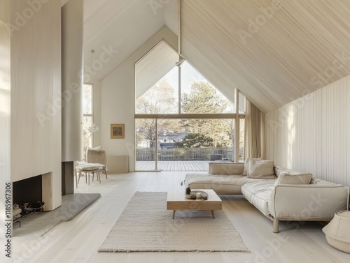 Minimalist Living Room with...
