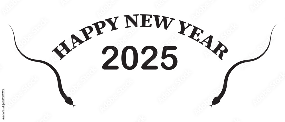 happy new year 2025 of the snake card, Chinese new year and Japanese New Year's card of the Snake, 2025, happy new year card, banner, poster and background. vector illustration. happy new year 2025 of the snake card, Chinese new year and Japanese New Year's card of the Snake, 2025, happy new year card, banner, poster and background. vector illustration.