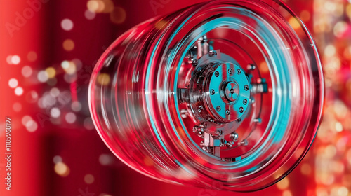 The internal structure of an atomic clock. photo