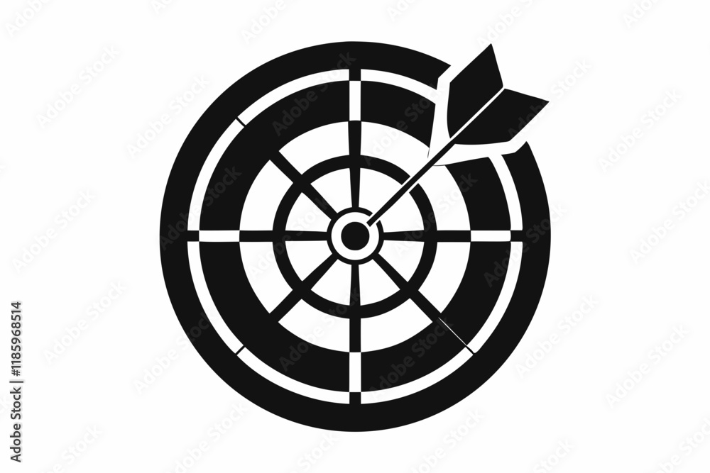dartboard silhouette vector illustration dartboard silhouette vector illustration