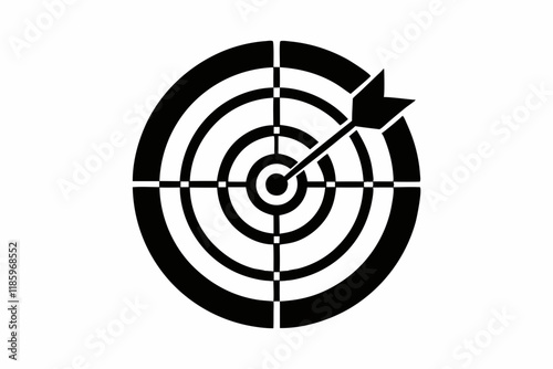 dartboard  silhouette vector illustration