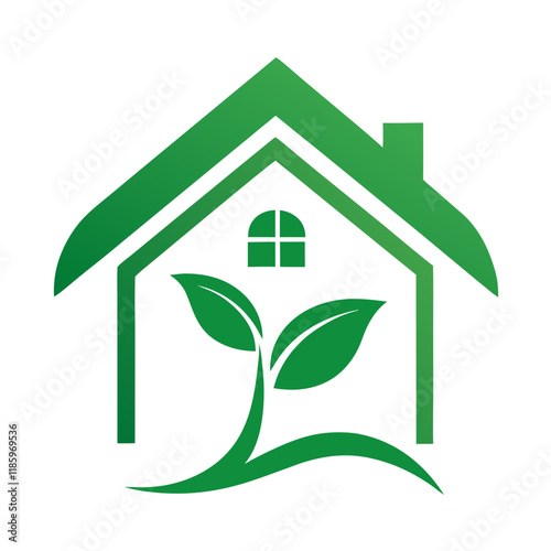 Eco-Friendly Home Logo Icon Vector Illustration