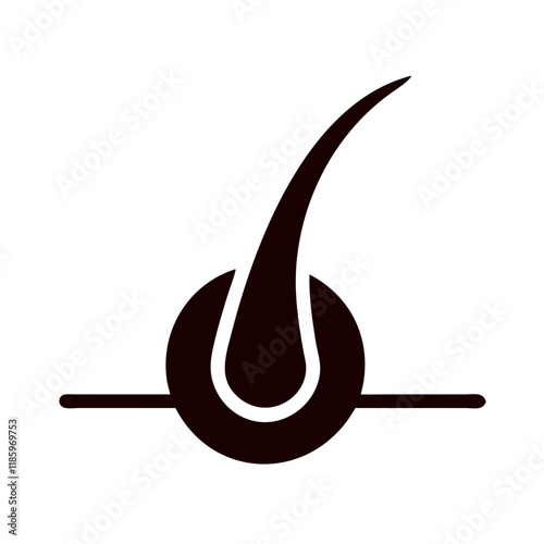 Vector Illustration of a Hair Follicle Icon