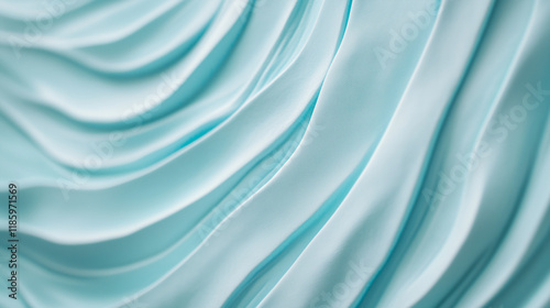 Aqua Silk Drape: Abstract t...