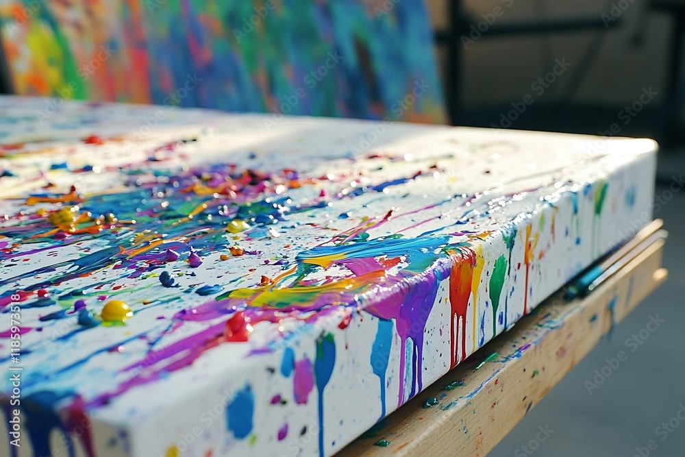 Fototapeta premium paint on the table