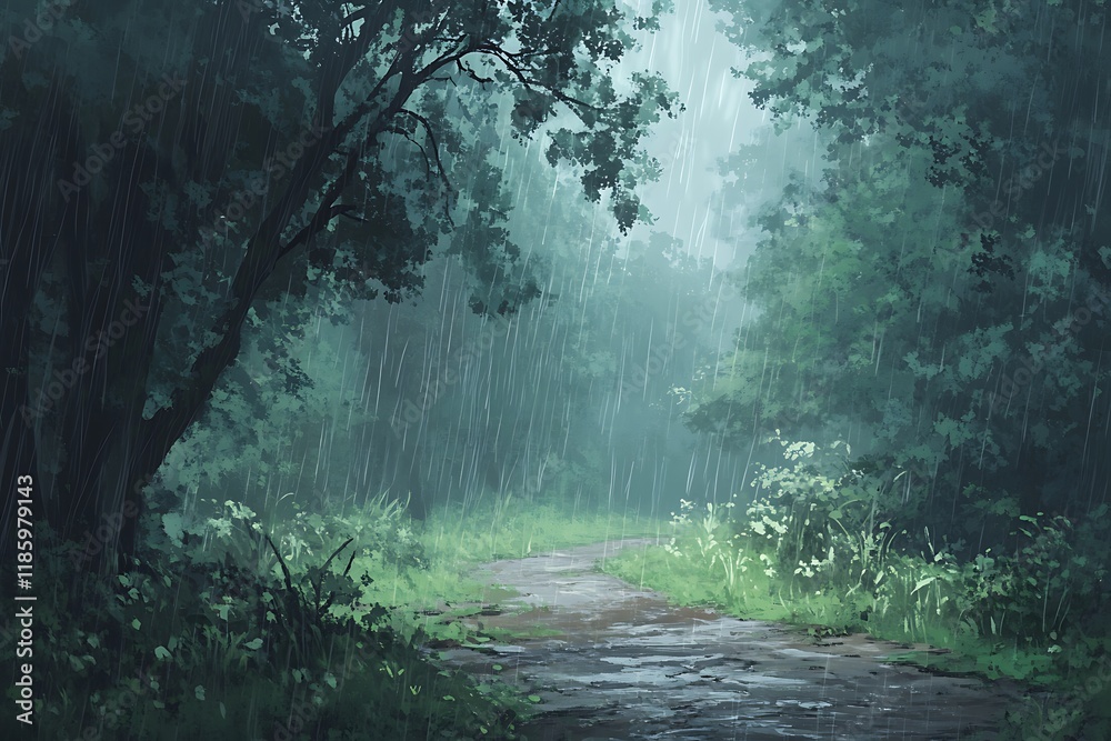 Fototapeta premium sun rays in the forest