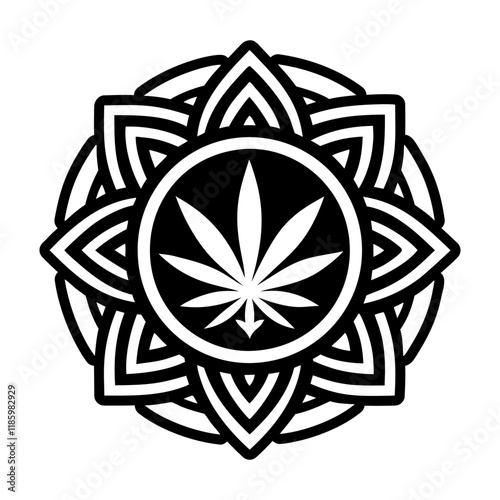 A glyph style icon of indica