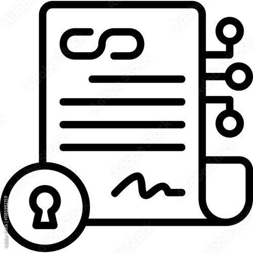 Smart Contracts Line Icon