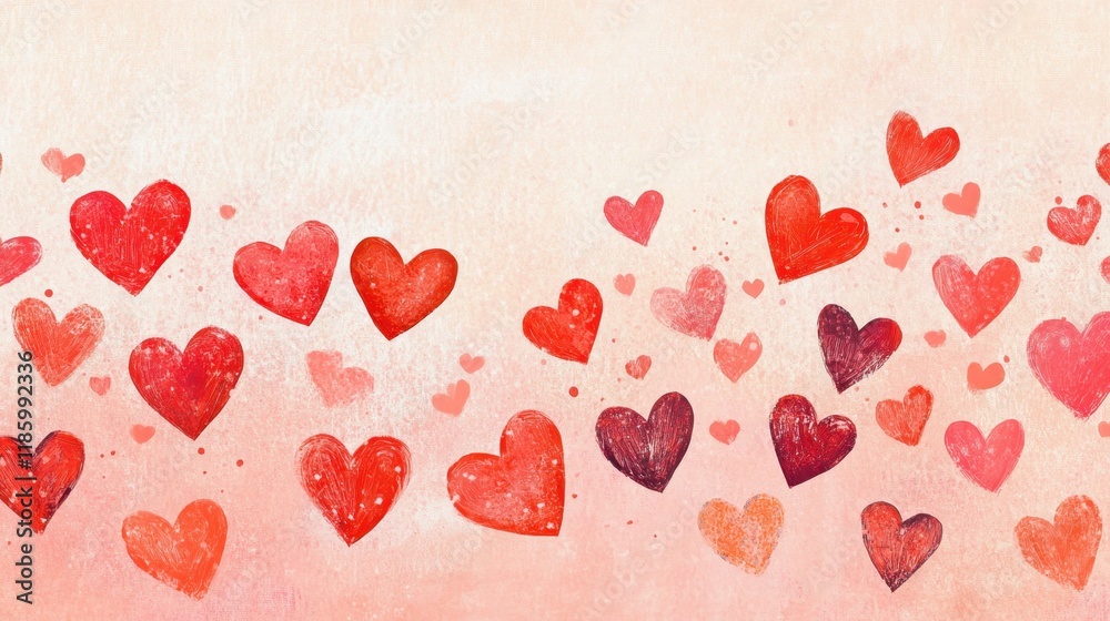 White envelope bursting with red hearts, set against a soft pink background, creating a whimsical Valentine design. White envelope bursting with red hearts, set against a soft pink background, creating a whimsical Valentine design.