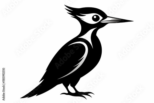 woodpecker  silhouette vector illustration photo