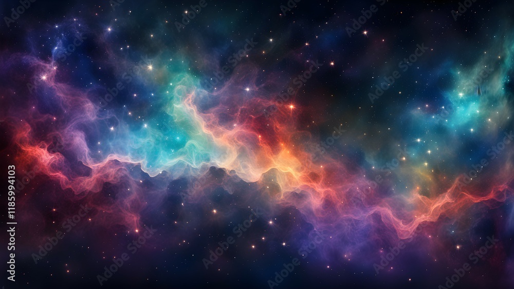 A vibrant cosmic scene showcasing colorful nebulae and stars in the universe. A vibrant cosmic scene showcasing colorful nebulae and stars in the universe.