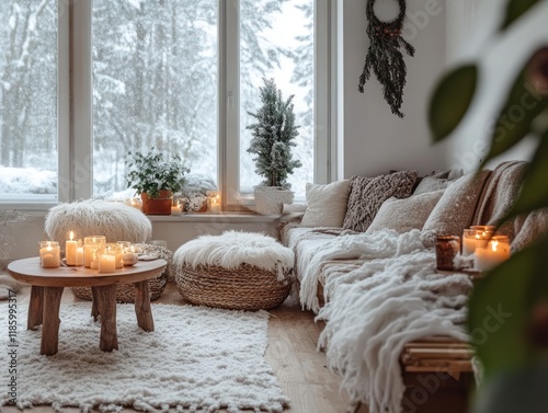 Cozy Winter Living Room Dec...