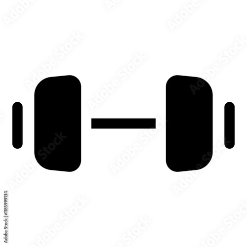 A sleek dumbbell strong icon representing fitness, strength, and exercise. Perfect for gym, workout, and health-related projects, showcasing active and healthy lifestyle themes.