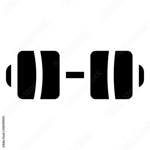 A sleek dumbbell strong icon representing fitness, strength, and exercise. Perfect for gym, workout, and health-related projects, showcasing active and healthy lifestyle themes.