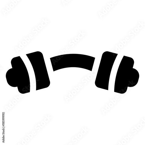 A sleek dumbbell strong icon representing fitness, strength, and exercise. Perfect for gym, workout, and health-related projects, showcasing active and healthy lifestyle themes.