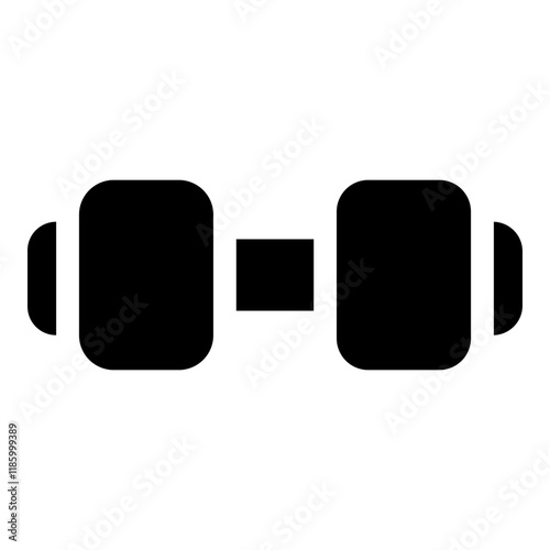 A sleek dumbbell strong icon representing fitness, strength, and exercise. Perfect for gym, workout, and health-related projects, showcasing active and healthy lifestyle themes.