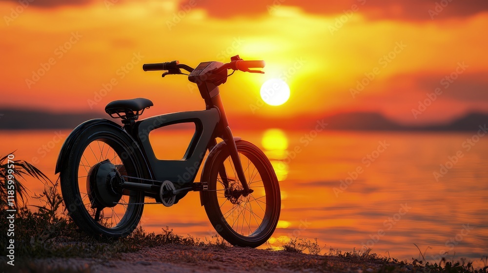 Obraz premium The tranquil scene captures the quiet magic of the day’s end.