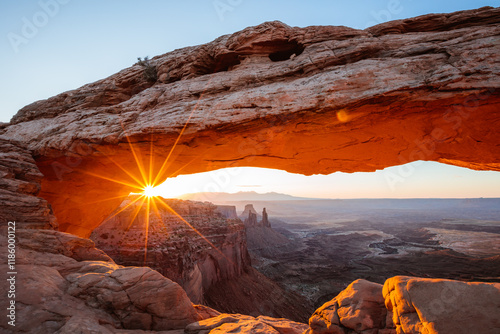 Mesa arch sunrise, Canyonlands National Park, Utah, United States photo