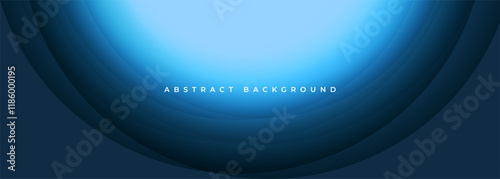 Blue abstract background with soft smooth gradient and minimalist design elements for artistic projects. Vector illustration with rounds and circles effect