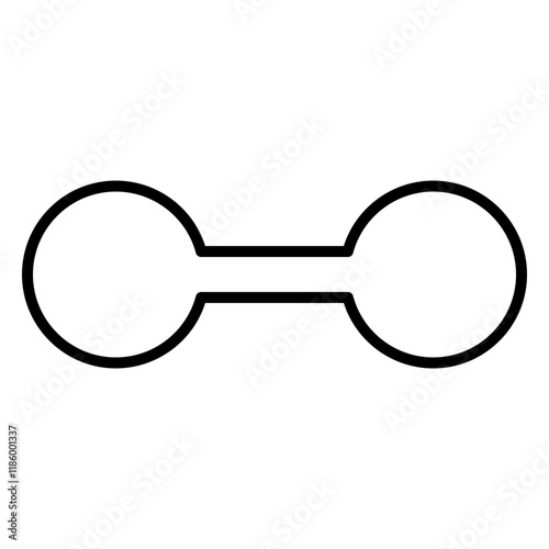 A sleek dumbbell lineal icon representing fitness, strength, and exercise. Perfect for gym, workout, and health-related projects, showcasing active and healthy lifestyle themes.