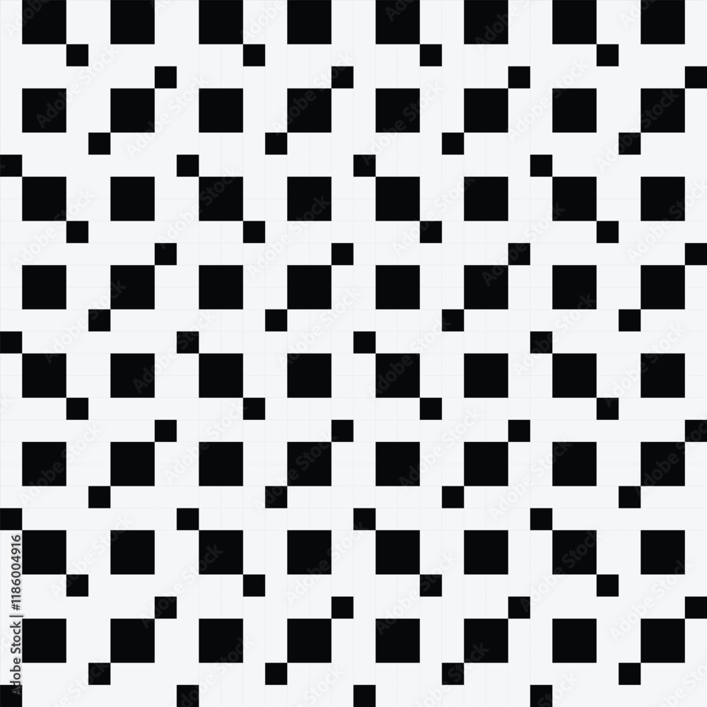 Fototapeta premium Pixel art seamless pattern. Art deco. Geometric. elegant background. Beautiful texture for wallpaper, wrapping, fashion, fabric, card, print