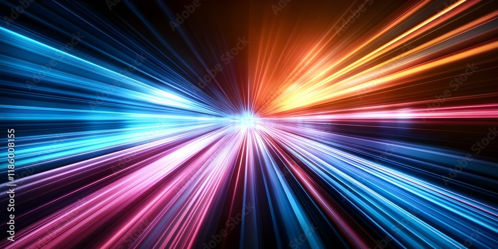 A burst of colorful light rays radiating from a central point, creating a dynamic and vibrant visual effect. Concept Colorful Light Rays, Dynamic Visual Effects, Vibrant Design, Radiant Energy A burst of colorful light rays radiating from a central point, creating a dynamic and vibrant visual effect. Concept Colorful Light Rays, Dynamic Visual Effects, Vibrant Design, Radiant Energy