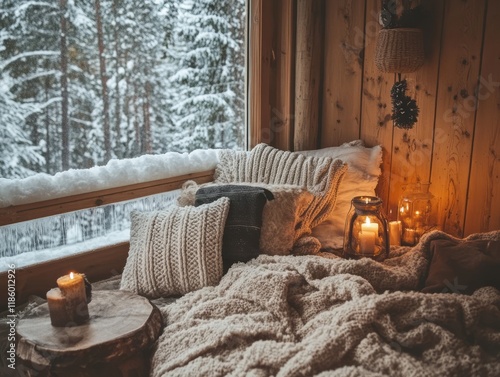 Cozy Winter Window Seat Wit...