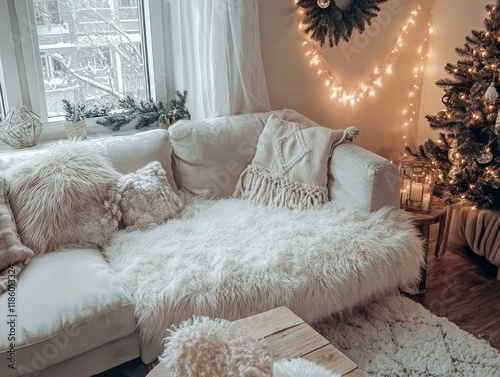 Cozy Winter Living Room Dec...