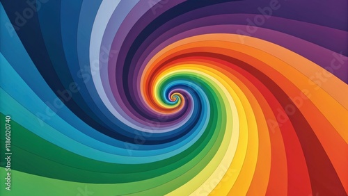Smooth Rainbow Gradient Spiral: Endless Motion