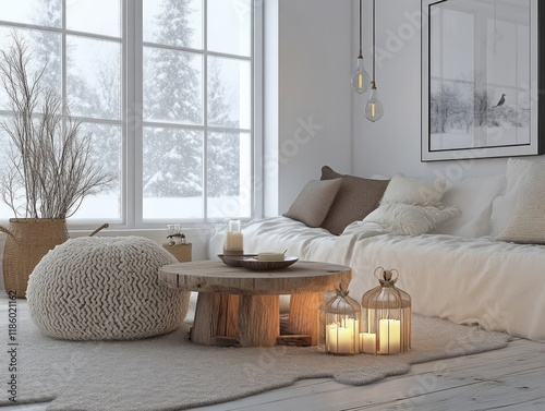 Cozy Winter Living Room Dec...
