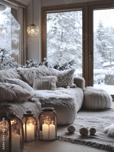 Cozy Winter Living Room Dec...