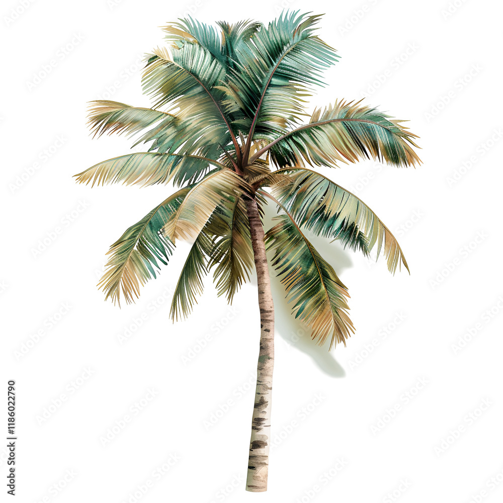Obraz premium Summer Palm Tree Clipart Vector Illustration