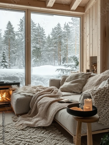 Cozy Winter Cabin Interior ...