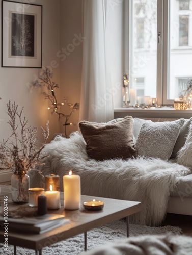 Cozy Living Room Winter Dec...