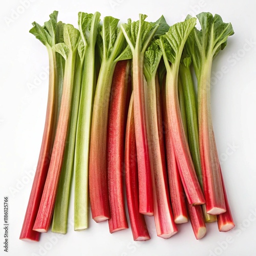 Fresh rhubarb stalks