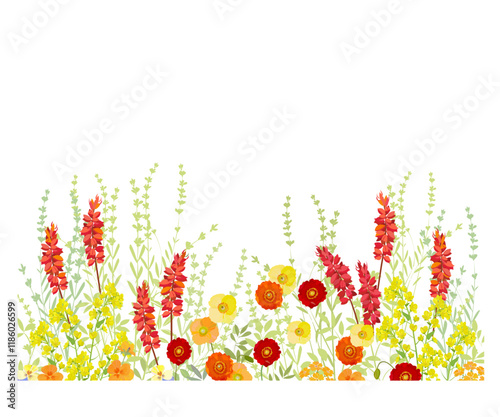 春の花々　背景