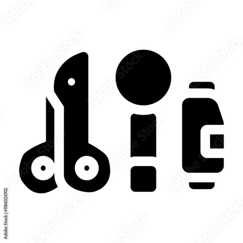 A clean medical equipment strong icon set, ideal for healthcare, hospitals, and diagnostics. Perfect for representing tools like stethoscopes, syringes, monitors, and more in modern designs.