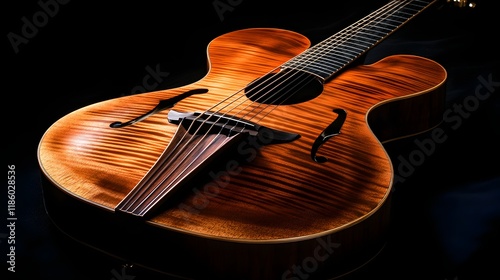 Elegant Archtop Guitar Exquisitely Crafted Wood photo