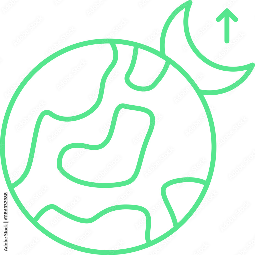 Moonrise icon single vector illustration