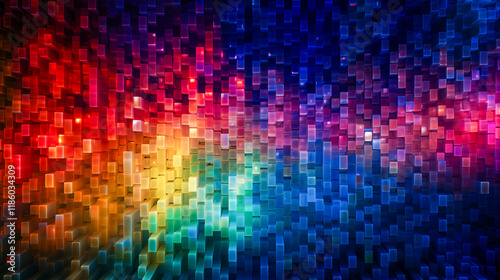 Wallpaper Mural Digital transformation abstract background with colourful squares Torontodigital.ca