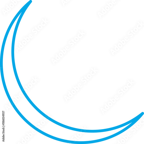Crescent icon single vector illustration