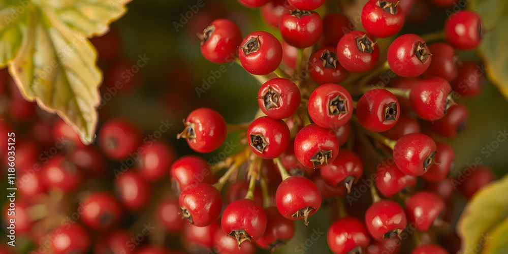 Close-up of a cluster of bright red berries, studio-lit, vibrant tones, and sharp 8K detail, surrounded by soft blur Close-up of a cluster of bright red berries, studio-lit, vibrant tones, and sharp 8K detail, surrounded by soft blur