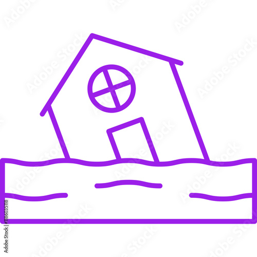 Flood icon single vector illustration
