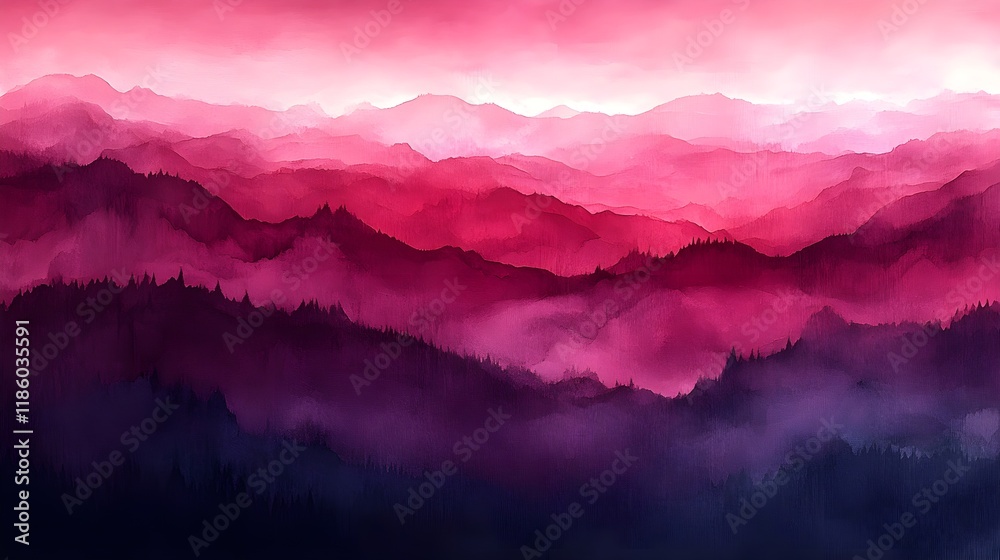 A background of a gradient blending deep plum with dusky rose pink. A background of a gradient blending deep plum with dusky rose pink.