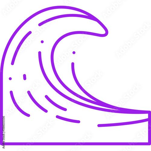 Tsunami icon single vector illustration