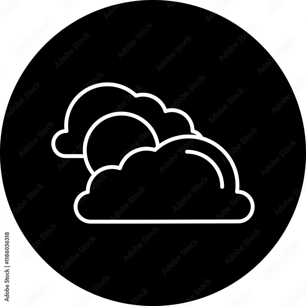 Partly Cloudy icon single vector illustration Partly Cloudy icon single vector illustration