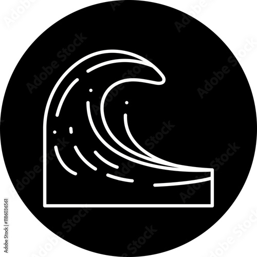 Tsunami icon single vector illustration