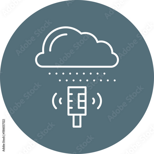 Weather Sensor icon single vector illustration